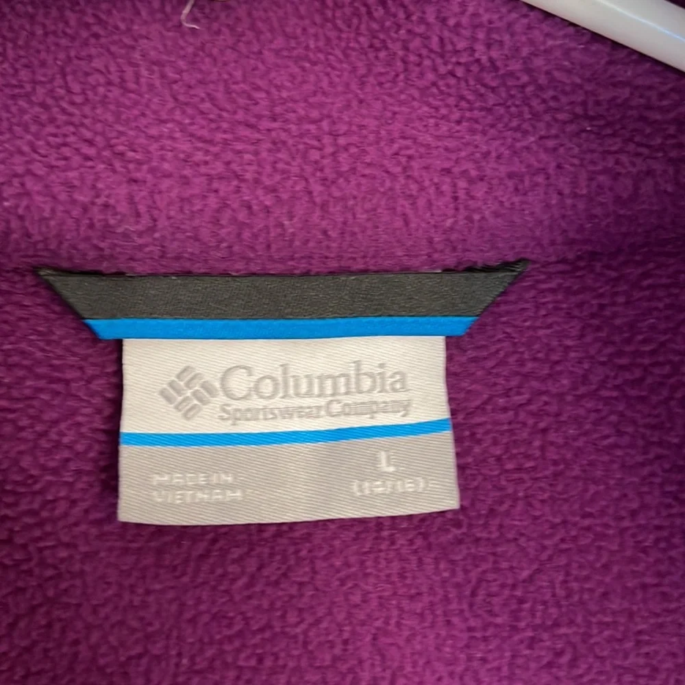 Columbia zip up fleece jacket L